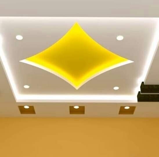 POP false ceiling design for square shape hall