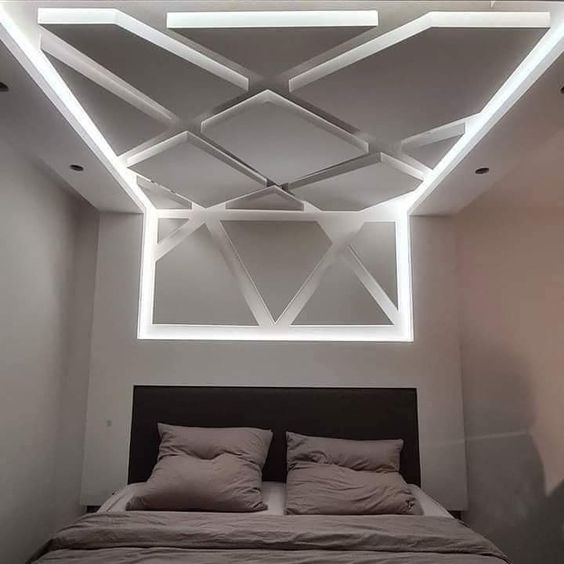 white bedroom ceiling