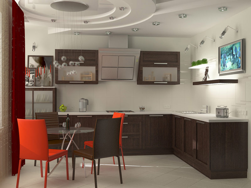 small kitchen pop ceiling design