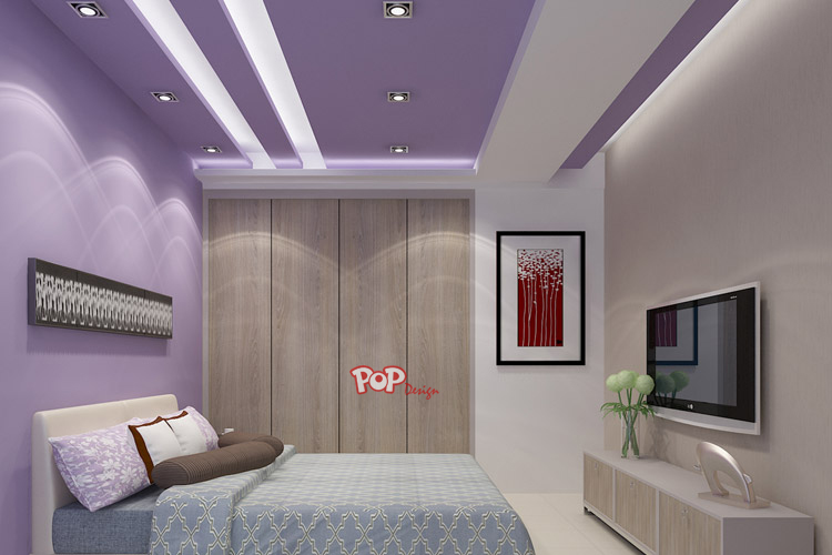 simple POP design for modern bedroom
