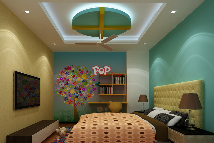 POP false ceiling design for simple bedroom