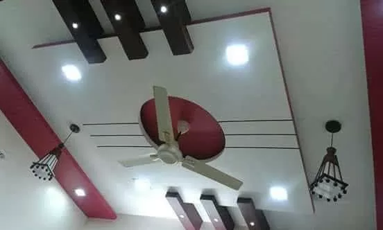 Square shape POP hall ceiling design