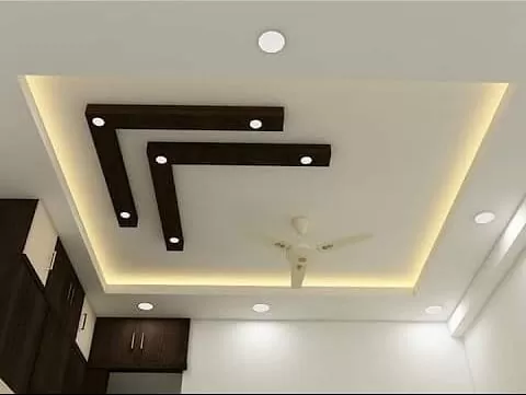 main hall L shape false ceiling design