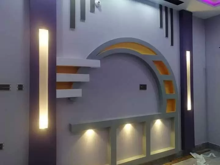 simple modern POP TV wall unit